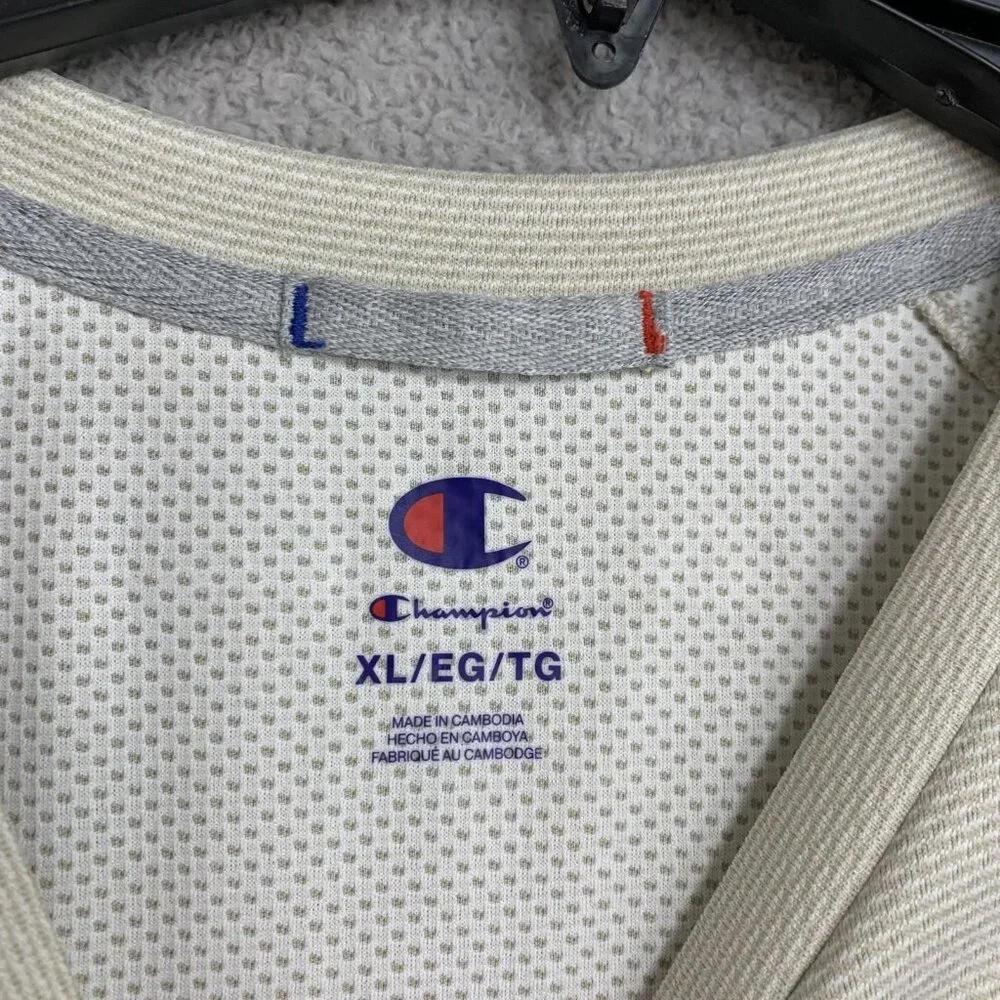 Champion Men's XL Beige Short Sleeve Crewneck T-Shirt Lightweight h1879 - Picture 3 of 6